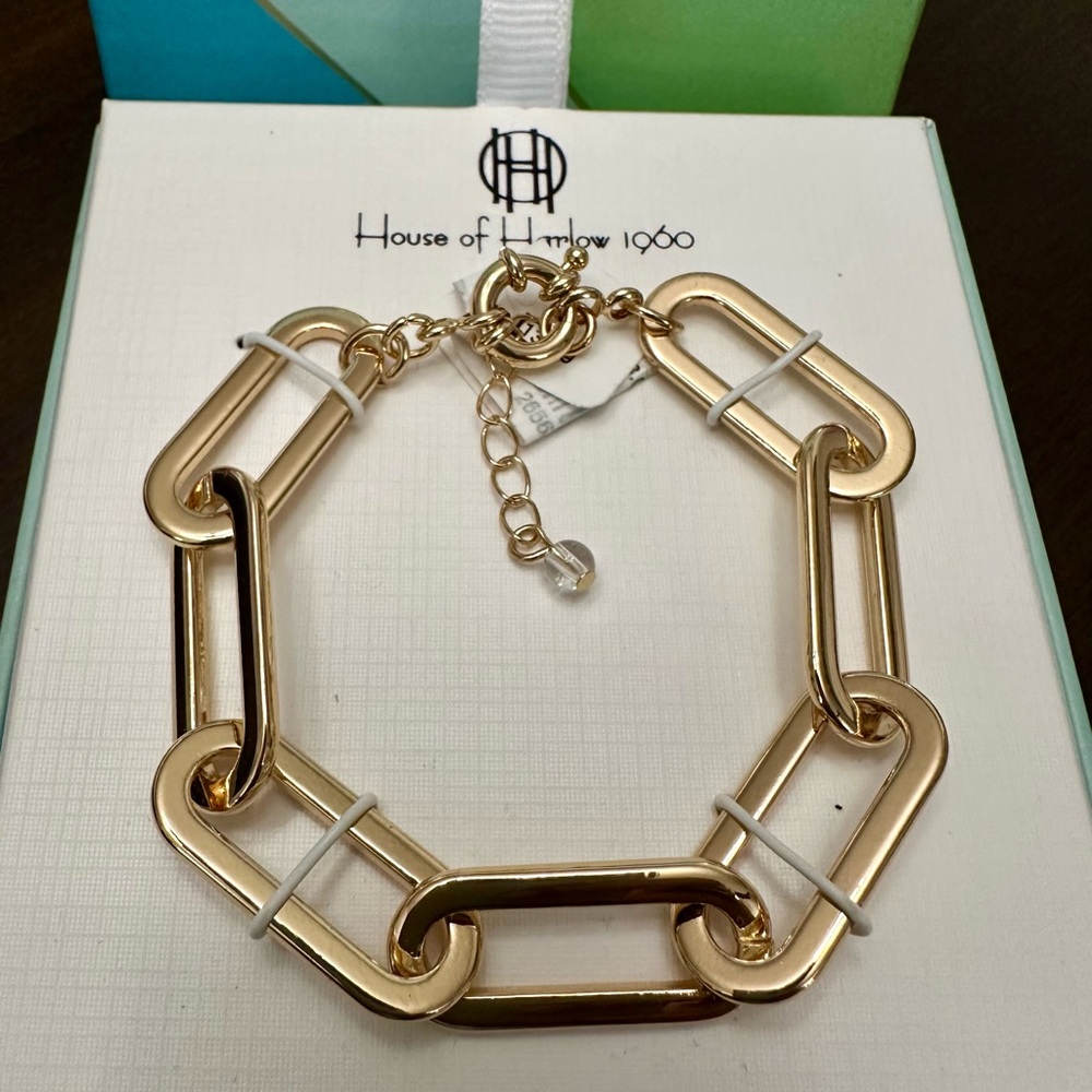 House of Harlow 1960 Gold Link Bracelet